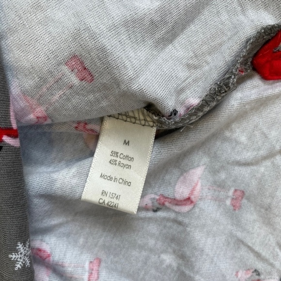 PJ Salvage Button Up Flamingo Pajama Lounge Top - Picture 7 of 7